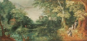 Landschap met jagers