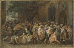 Het uitdelen van aalmoezen, ca. 1610