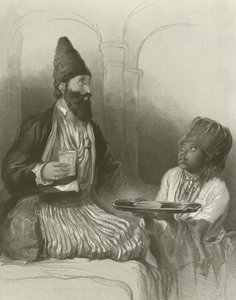 Een Perzische prins, zijn slaaf brengt hem sherbet door David Wilkie