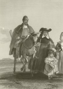 Groep figuren die Madrid binnenkomen door David Wilkie