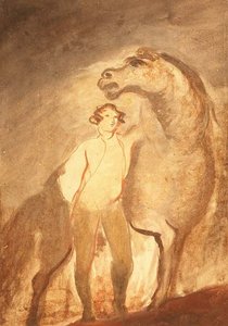 Man en paard door David Wilkie