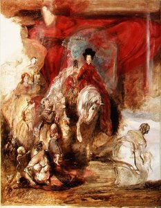 Koningin Victoria te paard door David Wilkie