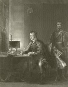 De Hertog van Wellington schrijft zijn verslagen door David Wilkie