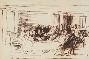 De eerste raad van koningin Victoria door David Wilkie