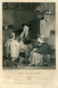 De mondharp, lithografie door L