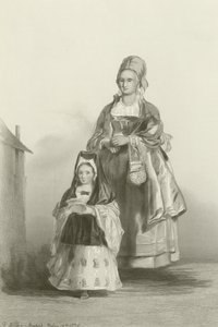 De señorita en haar verpleegster door David Wilkie