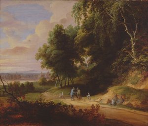 Landschap met zigeunerfiguren