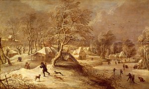 Het Oude Dorp onder Sneeuw door David Teniers the Elder