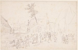 Een boerenbruiloft door David Teniers the Younger