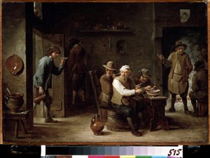 In de taverne door David Teniers the Younger