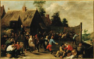 Boeren feesten door David the Younger Teniers