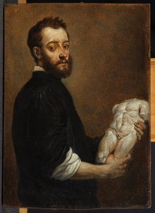 Portret van een beeldhouwer, na Giovanni Battista Moroni