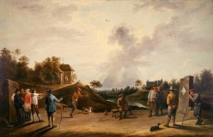 De boogschietwedstrijd door David Teniers the Younger