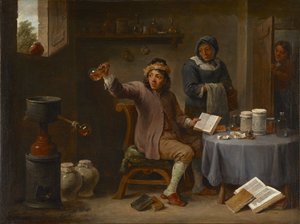 Het Bezoek van de Dokter door David Teniers the Younger