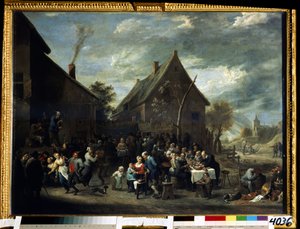 Een boerenbruiloft door David Teniers the Younger