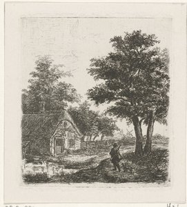 Jager in een landschap door David van der Kellen