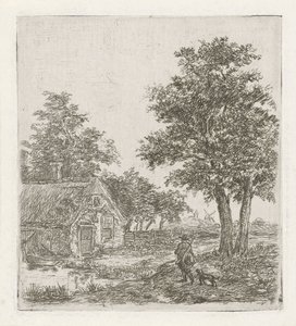 Jager in een landschap door David van der Kellen
