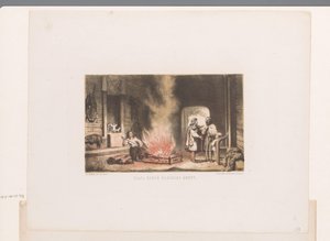Interieur van een Saksische hoeve (Zaal eener Saxische Hoeve)
