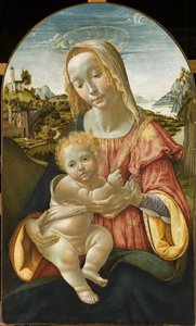 Maagd en Kind, ca. 1487-1488 door Davide Ghirlandaio