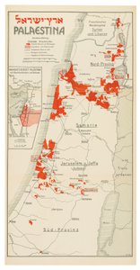 Kaart van Palestina door Davis Trietsch