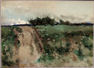 Landschapsschets door De Lancey Gill