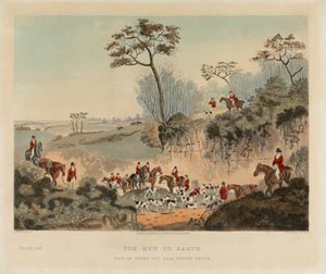 [Vossenjacht] set van vier: (4) Vos gerend naar de Aarde / Zicht op Popes Pit, nabij Walton Heath door Dean Wolstenholme