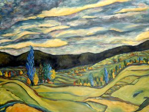 Herfstlandschap, 2020 (acrylverf op doek)