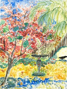 Tuingezicht, 2023 (aquarel)
