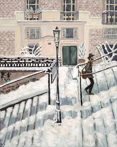 Montmartre Sneeuw, 2018 (acryl op doek)
