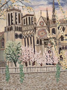 Notre Dame Doves, 2018 (acryl op doek) door Deborah Eve Alastra