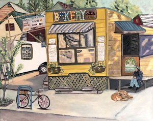 Portlandia, 2018 (acryl op doek) door Deborah Eve Alastra