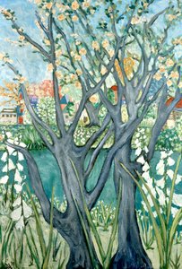 Lentebomen, 2012 (acryl op doek) door Deborah Eve Alastra