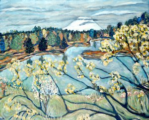 Uitzicht op St. Helens, 2020 (acryl op doek)