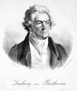 Ludwig van Beethoven (1770-1827) 1824 door Deker Deker