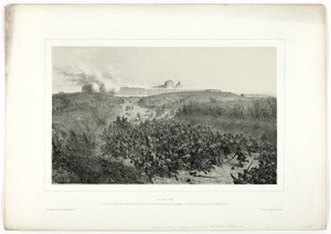 30 april 1849, uit Souvenirs d’Italie: Expédition de Rome door Denis Auguste Marie Raffet
