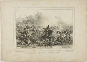 Aanval van de Republikeinse Huzaren door Denis Auguste Marie Raffet