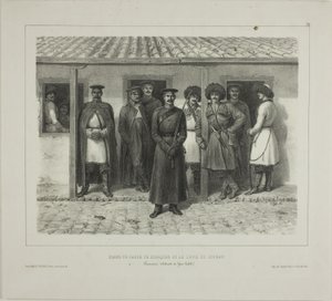 Kozakkenlijfwachten van de linie, Koeban, Taman, Détroit de Yéni-Kaleb, 9 oktober 1837 door Denis Auguste Marie Raffet
