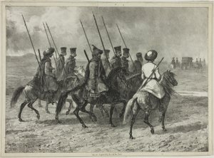 Kozakkenescorte naar de Grens van Koeban, Taman (Centraal Rusland), 11 oktober 1837