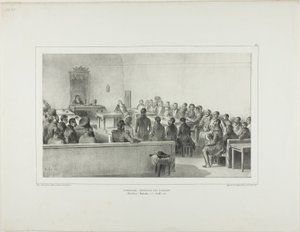 Algemene vergadering van de Boyards, Boekarest, Walachije, 15 juli 1837 door Denis-Auguste-Marie Raffet