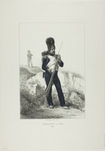 Grenadier te voet, Elba door Denis Auguste Marie Raffet
