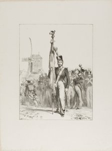 Lichte infanterie, Standaarddrager door Denis Auguste Marie Raffet