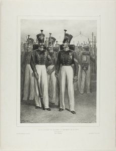 Onderofficier en soldaten van het Volhynie Regiment (Keizerlijke Garde), Kamp Vosnessensk