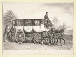 Omnibus door Denis Auguste Marie Raffet