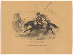 Postiljon te paard door Denis Auguste Marie Raffet