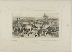 Het kamp door Denis Auguste Marie Raffet