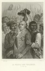 De mensen in het Tuilerieënpaleis door Denis Auguste Marie Raffet