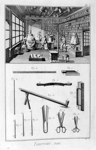 Bontwinkel met met bont gevoerde muren en pelzen aan de balken, 1751-1777