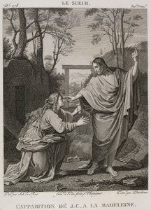 Denis-Sébastien Leroy, Chataigner en Dambrun - De verschijning van Jezus Christus aan de Madeleine, naar Eustache Le Sueur - 1802-1815 door Denis Sebastien Leroy