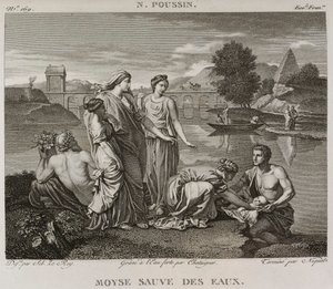 Denis-Sébastien Leroy, Chataigner en Niquet - Mozes gered uit het water, naar Nicolas Poussin - 1802-1815 door Denis Sebastien Leroy