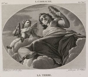 Denis-Sébastien Leroy et Le Villain - De aarde, naar Ludovico Carracci - 1802-1815 door Denis Sebastien Leroy